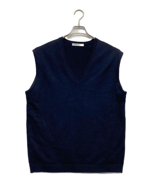 ETRE TOKYO（エトレトウキョウ）ETRE TOKYO (エトレトウキョウ) コットンカシミヤニットベスト ネイビー サイズ:Fの古着・服飾アイテム