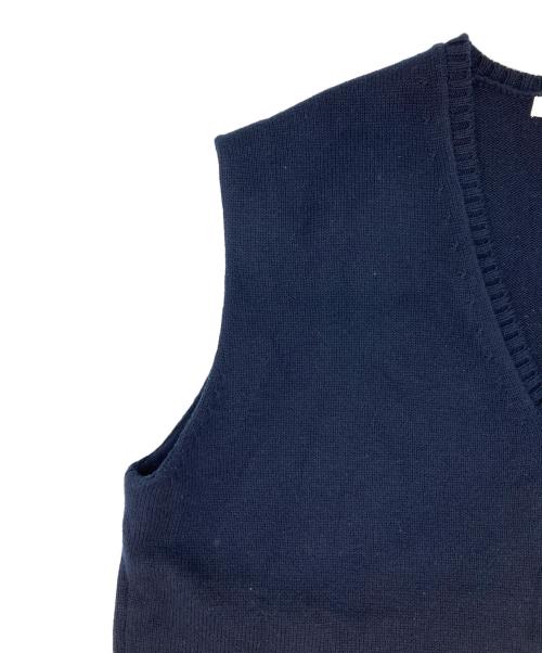 ETRE TOKYO（エトレトウキョウ）ETRE TOKYO (エトレトウキョウ) コットンカシミヤニットベスト ネイビー サイズ:Fの古着・服飾アイテム