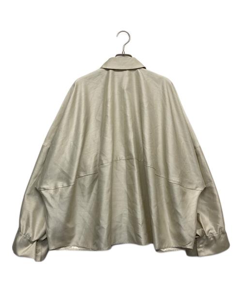 ETRE TOKYO（エトレトウキョウ）ETRE TOKYO (エトレトウキョウ) TOMOCO UNABARA (トモコウナバラ) デザインカフスシャンタンシャツ ベージュ サイズ:Mの古着・服飾アイテム