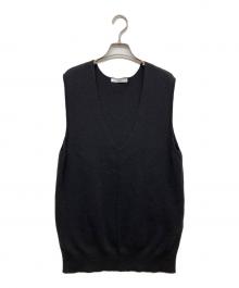 JOURNAL STANDARD relume（ジャーナルスタンダード レリューム）の古着「リネンレーヨン総針ベスト」｜ブラック