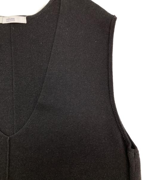 JOURNAL STANDARD relume（ジャーナルスタンダード レリューム）JOURNAL STANDARD relume (ジャーナルスタンダード レリューム) リネンレーヨン総針ベスト ブラック サイズ:Fの古着・服飾アイテム