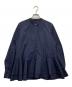 #Newans（ハッシュニュアンス）の古着「ダブルフリルヘムシャツ」｜ネイビー