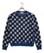 WALES BONNERウェールズボナー）の古着「アーガイルニット」｜ブルー