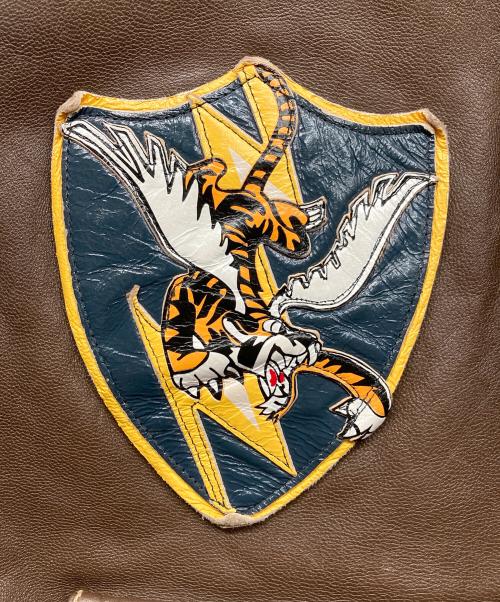 MORGAN MEMPHIS BELLE（モーガン メンフィス ベル）MORGAN MEMPHIS BELLE (モーガン メンフィス ベル) A-2TYPE レザージャケット ブラウン サイズ:36の古着・服飾アイテム