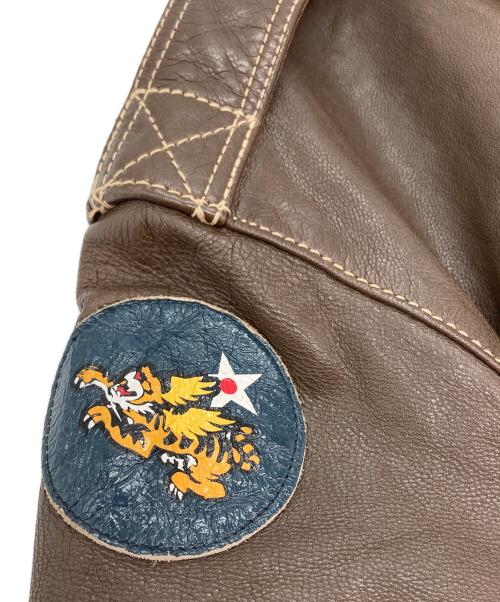 MORGAN MEMPHIS BELLE（モーガン メンフィス ベル）MORGAN MEMPHIS BELLE (モーガン メンフィス ベル) A-2TYPE レザージャケット ブラウン サイズ:36の古着・服飾アイテム