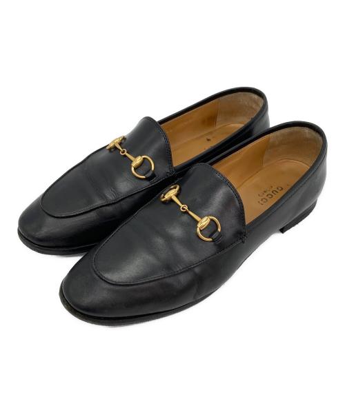 GUCCI（グッチ）GUCCI (グッチ) ヨルダーン ホースビット ローファー ブラック サイズ:38の古着・服飾アイテム