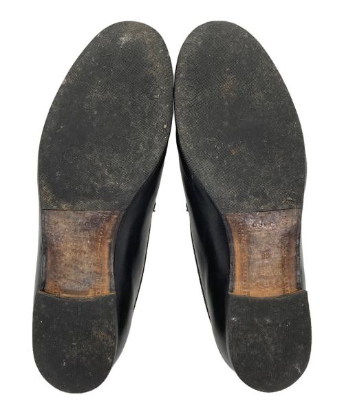 GUCCI（グッチ）GUCCI (グッチ) ヨルダーン ホースビット ローファー ブラック サイズ:38の古着・服飾アイテム