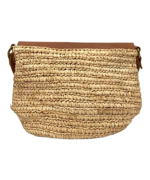IL BISONTE（イル ビゾンテ）IL BISONTE (イル ビゾンテ) ラフィアショルダーバッグ ベージュの古着・服飾アイテム