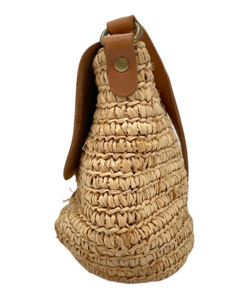 IL BISONTE（イル ビゾンテ）IL BISONTE (イル ビゾンテ) ラフィアショルダーバッグ ベージュの古着・服飾アイテム