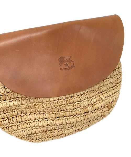 IL BISONTE（イル ビゾンテ）IL BISONTE (イル ビゾンテ) ラフィアショルダーバッグ ベージュの古着・服飾アイテム