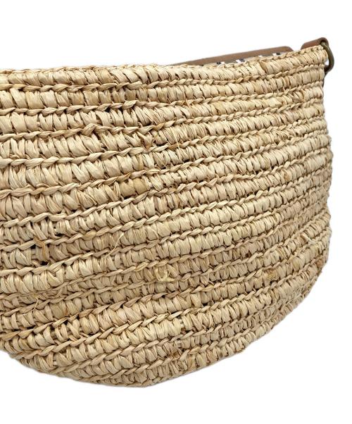 IL BISONTE（イル ビゾンテ）IL BISONTE (イル ビゾンテ) ラフィアショルダーバッグ ベージュの古着・服飾アイテム