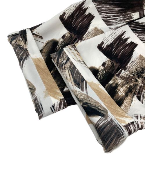 Noble（ノーブル）Noble (ノーブル) ブラッシュプリントストレートパンツ ベージュ サイズ:38の古着・服飾アイテム