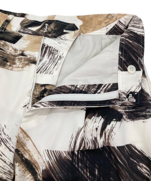 Noble（ノーブル）Noble (ノーブル) ブラッシュプリントストレートパンツ ベージュ サイズ:38の古着・服飾アイテム