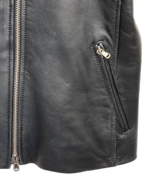 FREAK'S STORE（フリークスストア）FREAK'S STORE (フリークスストア) ラムレザーライダースジャケット ブラック サイズ:Mの古着・服飾アイテム