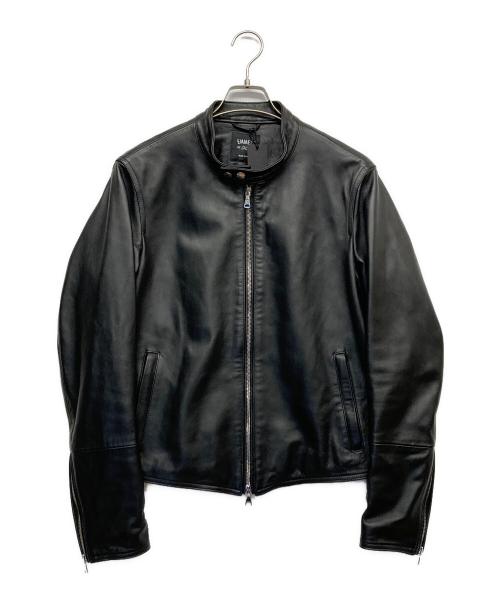 EMMETI（エンメティ）EMMETI (エンメティ) JURIラムレザーシングルライダースジャケット ブラック サイズ:48の古着・服飾アイテム