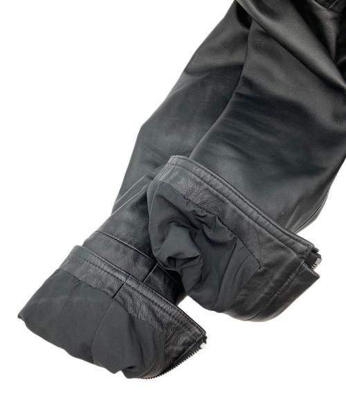 EMMETI（エンメティ）EMMETI (エンメティ) JURIラムレザーシングルライダースジャケット ブラック サイズ:48の古着・服飾アイテム