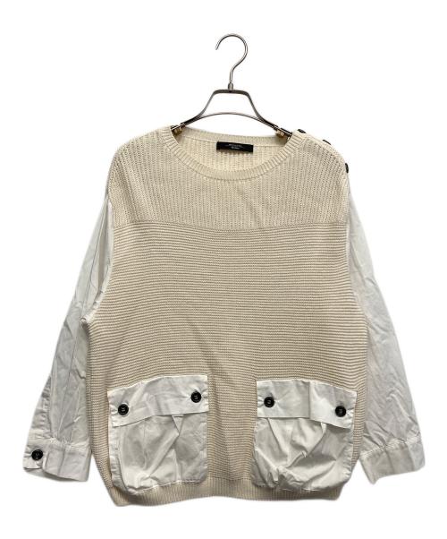 WEEKEND Max Mara（ウィークエンド マックスマーラ）Weekend Max Mara (ウィークエンド マックスマーラ) 切替ニット ベージュ サイズ:Mの古着・服飾アイテム