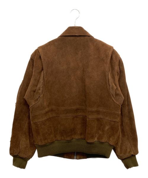 HOUSTON（ヒューストン）HOUSTON (ヒューストン) CWU45レザーフライトジャケット ブラウン サイズ:38の古着・服飾アイテム