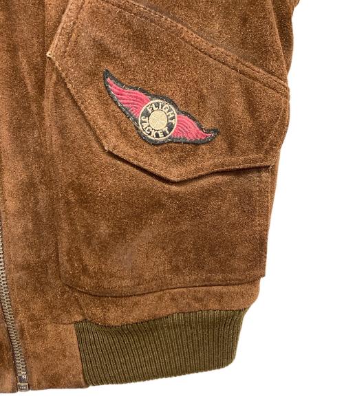 HOUSTON（ヒューストン）HOUSTON (ヒューストン) CWU45レザーフライトジャケット ブラウン サイズ:38の古着・服飾アイテム