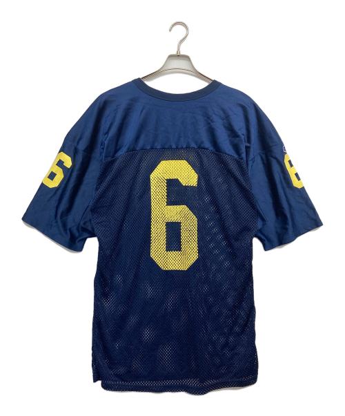 RUSSELL ATHLETIC（ラッセルアスレチック）RUSSELL ATHLETIC (ラッセルアスレチック) メッシュフットボールシャツ ブルー サイズ:Lの古着・服飾アイテム