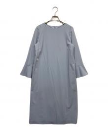 green label relaxing（グリーンレーベルリラクシング）の古着「パウドレ フレアスリーブ ワンピース」｜ブルー