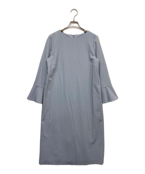 green label relaxing（グリーンレーベルリラクシング）green label relaxing (グリーンレーベルリラクシング) パウドレ フレアスリーブ ワンピース ブルー サイズ:38の古着・服飾アイテム