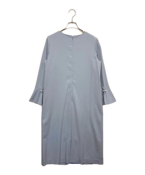 green label relaxing（グリーンレーベルリラクシング）green label relaxing (グリーンレーベルリラクシング) パウドレ フレアスリーブ ワンピース ブルー サイズ:38の古着・服飾アイテム