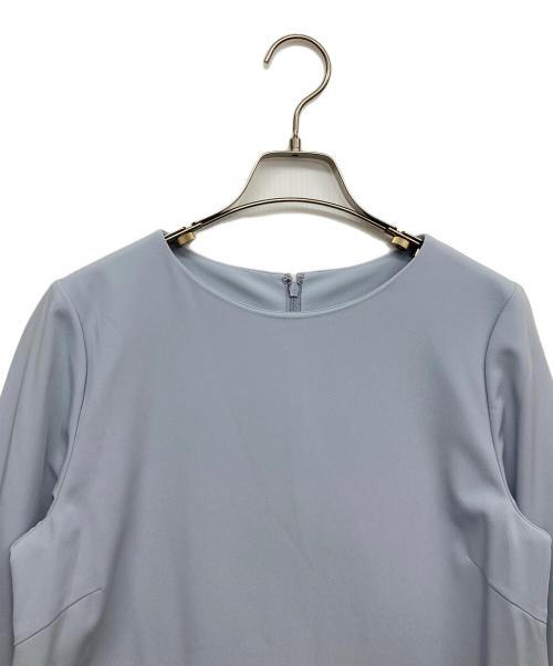 green label relaxing（グリーンレーベルリラクシング）green label relaxing (グリーンレーベルリラクシング) パウドレ フレアスリーブ ワンピース ブルー サイズ:38の古着・服飾アイテム