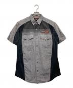 HARLEY-DAVIDSONハーレーダビッドソン）の古着「ワークシャツ」｜グレー