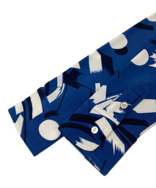 LAUREN RALPH LAUREN（ローレンラルフローレン）LAUREN RALPH LAUREN (ローレンラルフローレン) 総柄シャツ ブルー サイズ:XSの古着・服飾アイテム