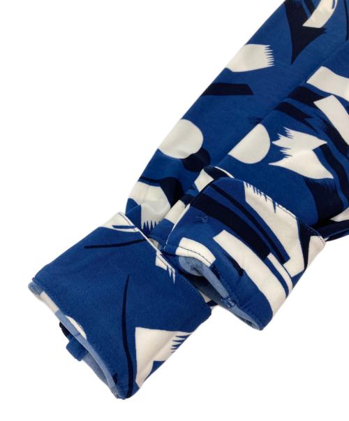 LAUREN RALPH LAUREN（ローレンラルフローレン）LAUREN RALPH LAUREN (ローレンラルフローレン) 総柄シャツ ブルー サイズ:XSの古着・服飾アイテム