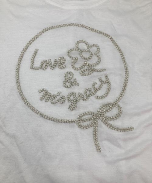 M'S GRACY（エムズグレイシー）M'S GRACY (エムズグレイシー) ビジューカットソー ホワイト サイズ:40の古着・服飾アイテム