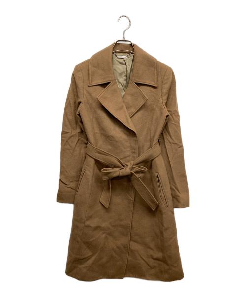 MICHAEL KORS（マイケル・コース）MICHAEL KORS (マイケルコース) カシミヤブレンドコート ブラウン サイズ:6の古着・服飾アイテム