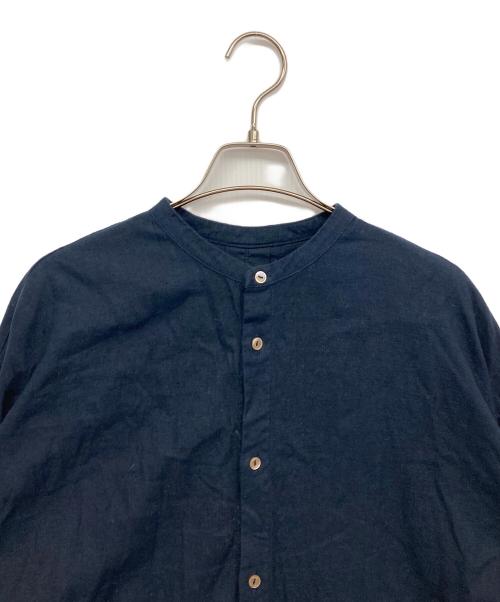 nest Robe（ネストローブ）nest Robe (ネストローブ) 起毛ギャザースリーブワンピース ネイビー サイズ:Fの古着・服飾アイテム