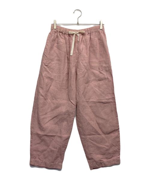 nest Robe（ネストローブ）nest Robe (ネストローブ) ブラックリネン イージーパンツ ピンク サイズ:Fの古着・服飾アイテム