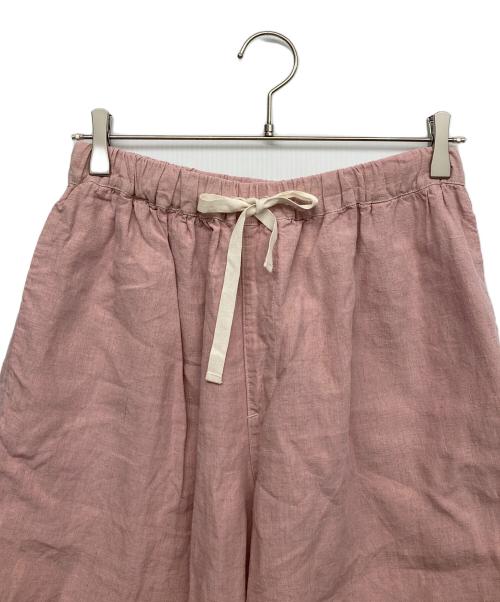 nest Robe（ネストローブ）nest Robe (ネストローブ) ブラックリネン イージーパンツ ピンク サイズ:Fの古着・服飾アイテム