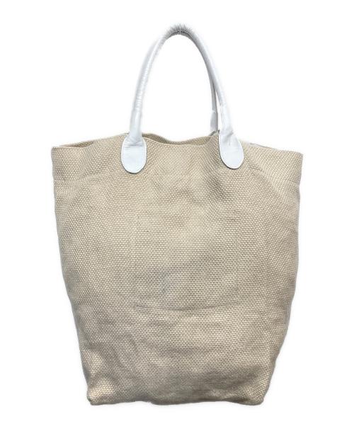STEFANO MORTARI（ステファノ モルタリ）STEFANO MORTARI (ステファノ モルタリ) リネントートバッグ ベージュの古着・服飾アイテム