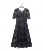Kaeneカエン）の古着「スパンコールアネモネドレス」｜ブラック