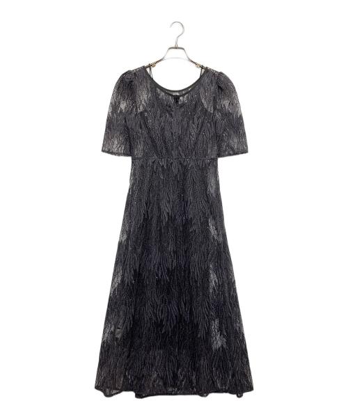 Kaene（カエン）kaene (カエン) スパンコールアネモネドレス ブラック サイズ:36の古着・服飾アイテム