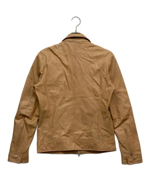 VANQUISH（ヴァンキッシュ）VANQUISH (ヴァンキッシュ) ゴートレザージャケット ベージュ サイズ:Mの古着・服飾アイテム