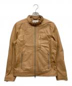 VANQUISHヴァンキッシュ）の古着「ゴートレザージャケット」｜ベージュ