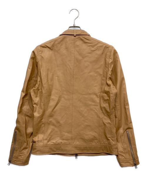 VANQUISH（ヴァンキッシュ）VANQUISH (ヴァンキッシュ) ゴートレザージャケット ベージュ サイズ:Lの古着・服飾アイテム