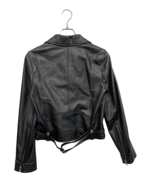 Snidel（スナイデル）Snidel (スナイデル) ラムレザーダブルライダースジャケット ブラック サイズ:1の古着・服飾アイテム