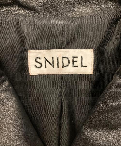 Snidel（スナイデル）Snidel (スナイデル) ラムレザーダブルライダースジャケット ブラック サイズ:1の古着・服飾アイテム