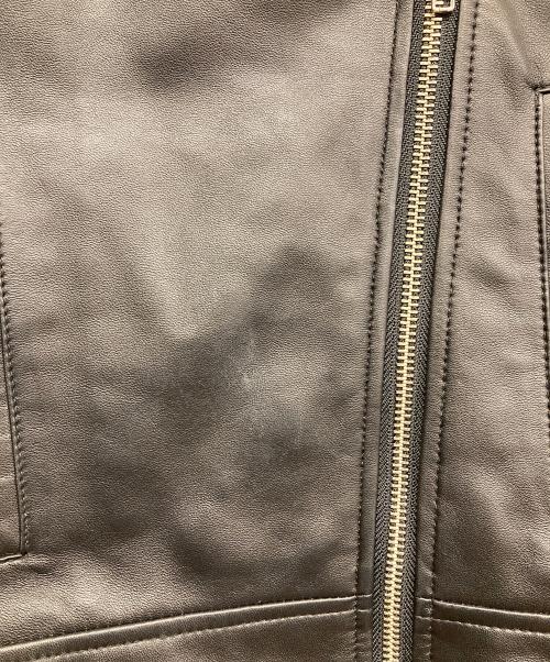 Snidel（スナイデル）Snidel (スナイデル) ラムレザーダブルライダースジャケット ブラック サイズ:1の古着・服飾アイテム