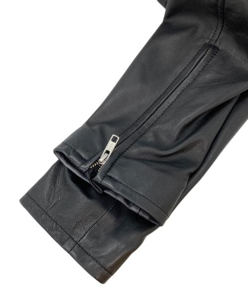 Snidel（スナイデル）Snidel (スナイデル) ラムレザーダブルライダースジャケット ブラック サイズ:1の古着・服飾アイテム