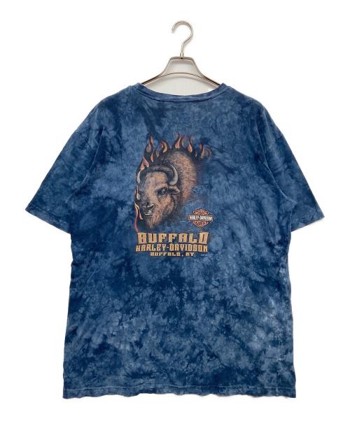 HARLEY-DAVIDSON（ハーレーダビッドソン）HARLEY-DAVIDSON (ハーレーダビッドソン) プリントTシャツ ブルー サイズ:Lの古着・服飾アイテム