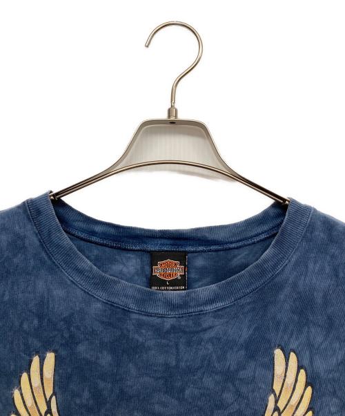 HARLEY-DAVIDSON（ハーレーダビッドソン）HARLEY-DAVIDSON (ハーレーダビッドソン) プリントTシャツ ブルー サイズ:Lの古着・服飾アイテム