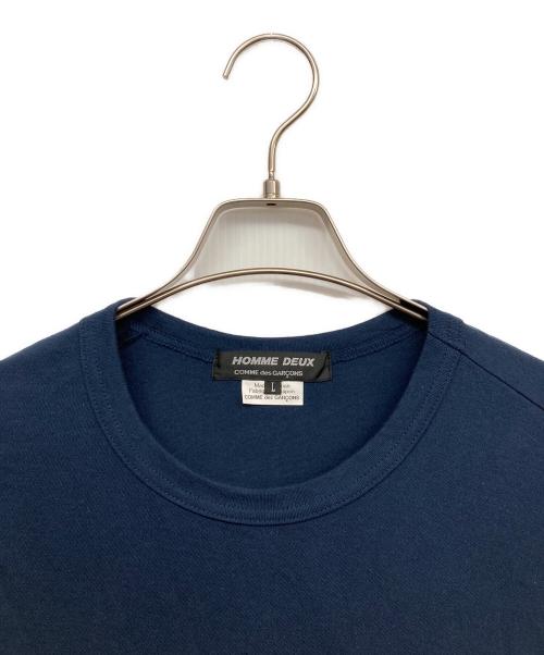 COMME des GARCONS HOMME DEUX（コムデギャルソン オム ドゥ）COMME des GARCONS HOMME DEUX (コムデギャルソン オム ドゥ) アシンメトリーTシャツ ネイビー サイズ:Lの古着・服飾アイテム