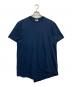 COMME des GARCONS HOMME DEUX（コムデギャルソン オム ドゥ）の古着「アシンメトリーTシャツ」｜ネイビー